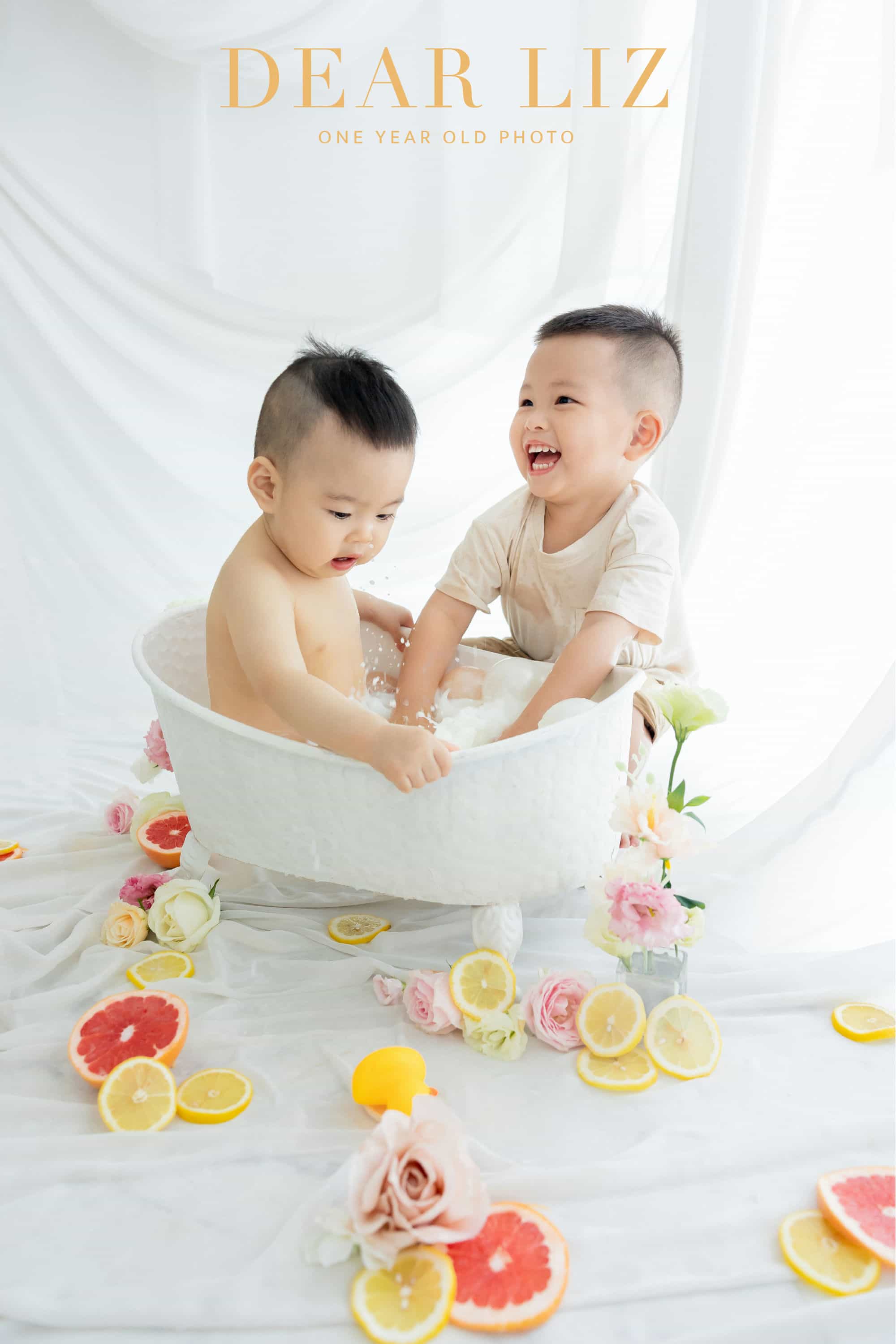Adrian週歲派對-牛奶浴