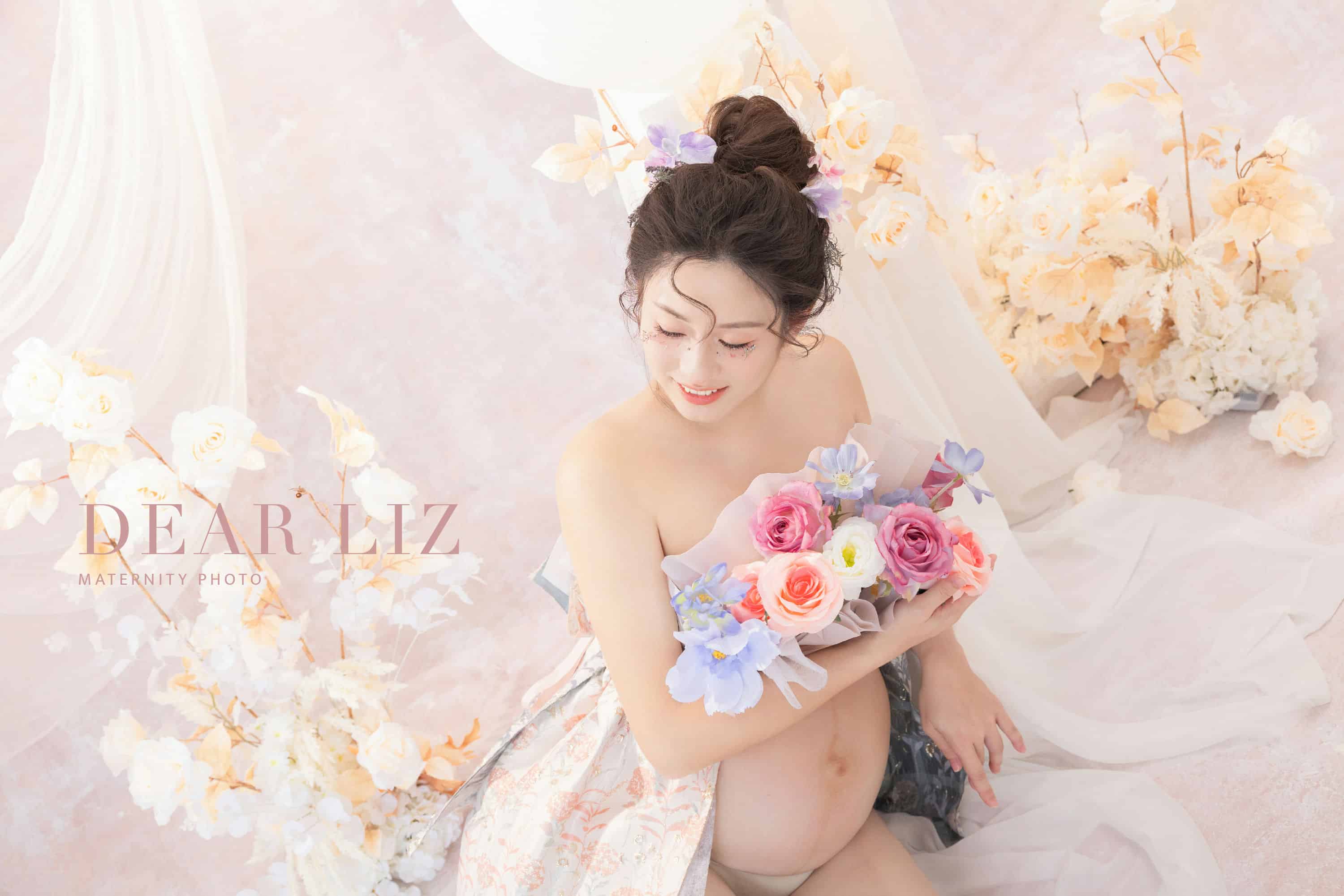 蘇珊媽孕婦寫真：花束造型