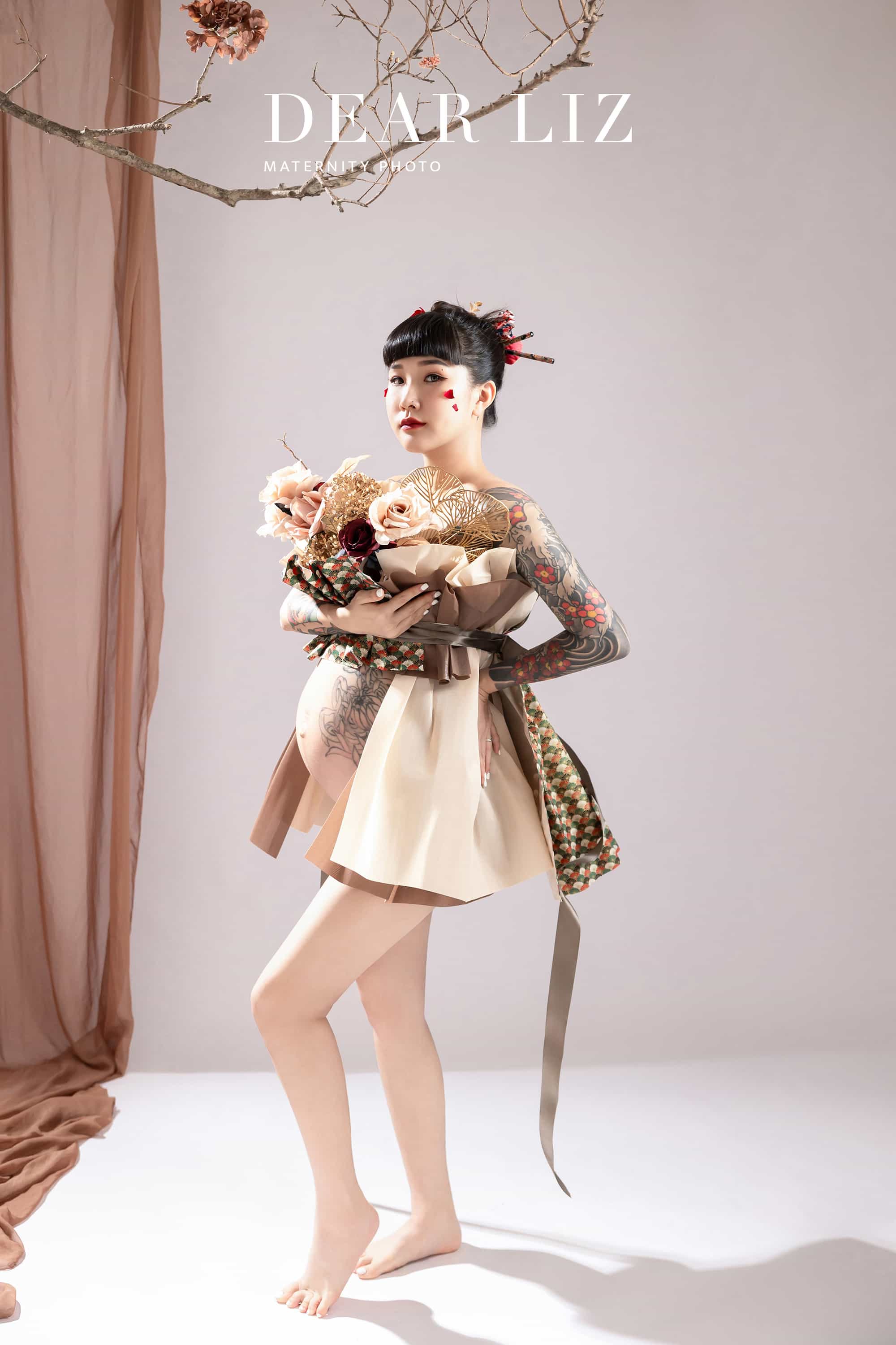 宋蓉婷-孕婦寫真-花束造型
