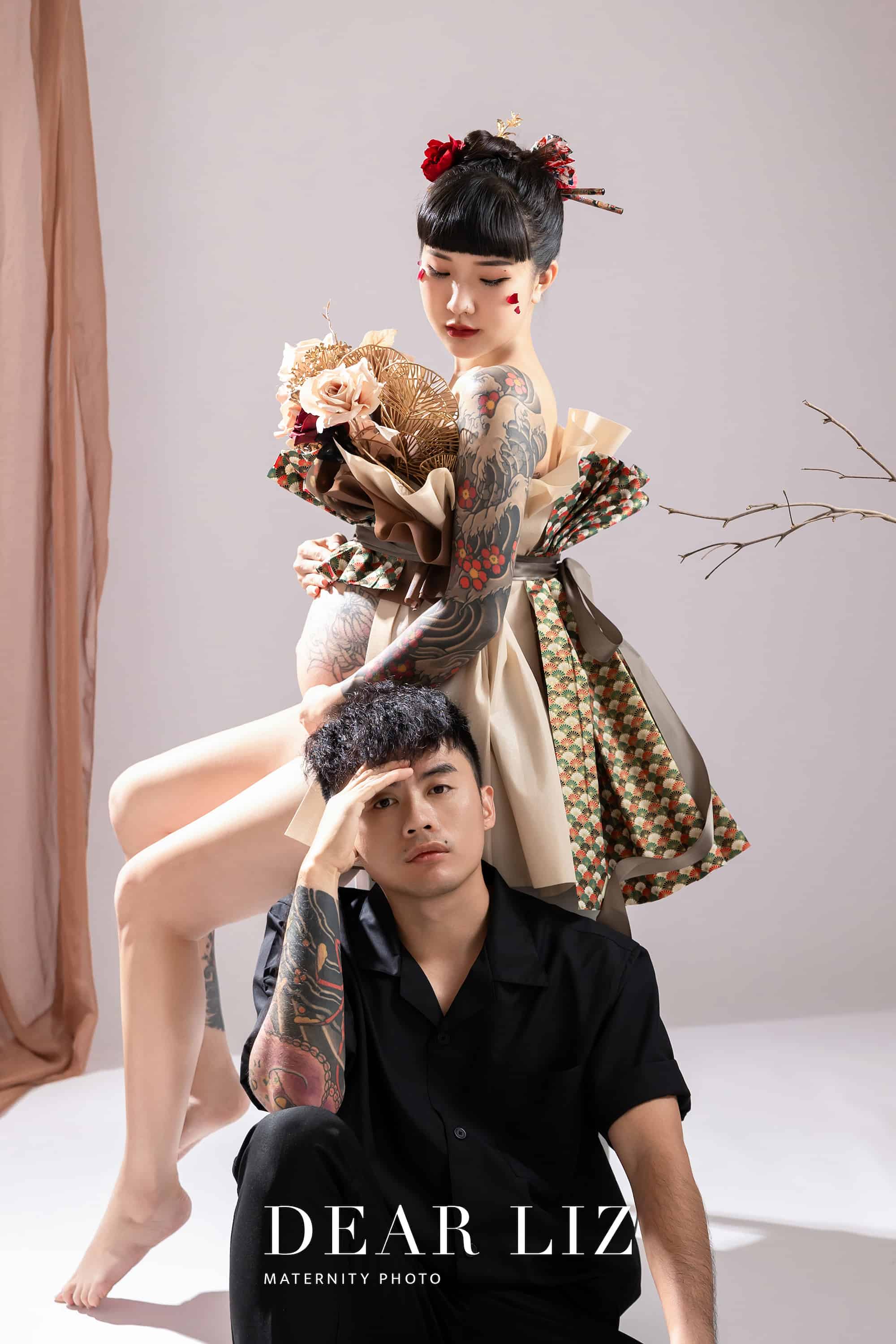 宋蓉婷-孕婦寫真-花束造型